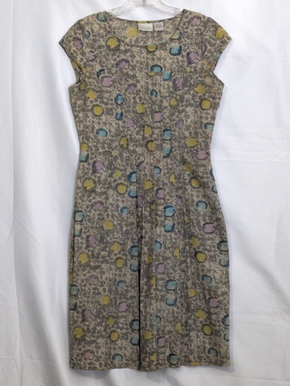 Soundgirl midi dress with a 1940s-inspired, mid-century modern vibe.